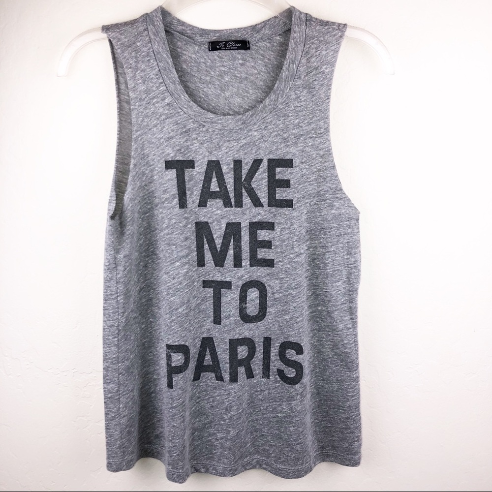 Gray Graphic Print Cotton Relaxed Tank Top Small
